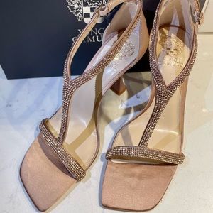 Vince Camuto Rose Gold Strap Heels